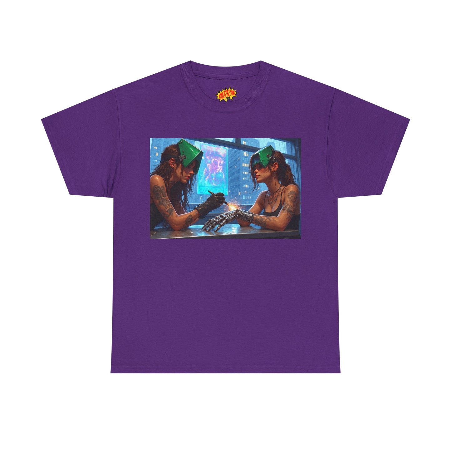 Cyberpunk Robot Hand Repair Scene T-Shirt *Multiple Colors*