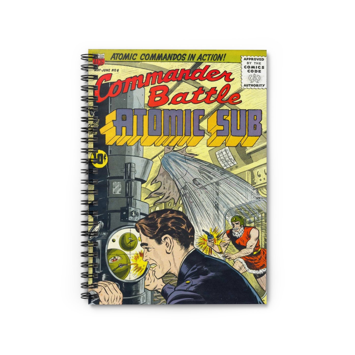 Commander Battle Atomic Sub No. 6 Comic Book Cover Notebook