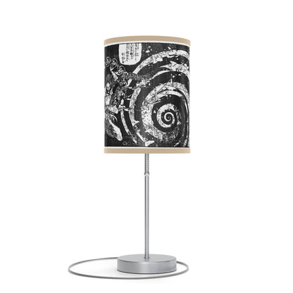 Destruction by Hokusai Japanese Woodcut Lamp