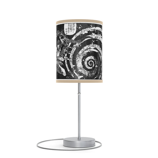 Destruction by Hokusai Japanese Woodcut Lamp