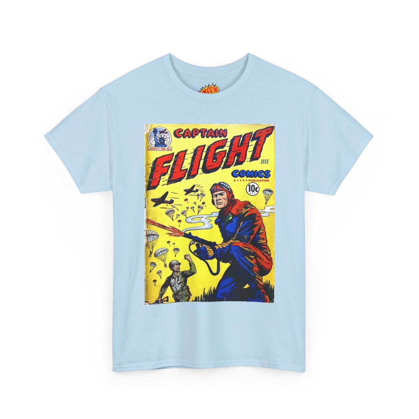 Captain Flight July Comic Tee Shirt *Multiple Colors*