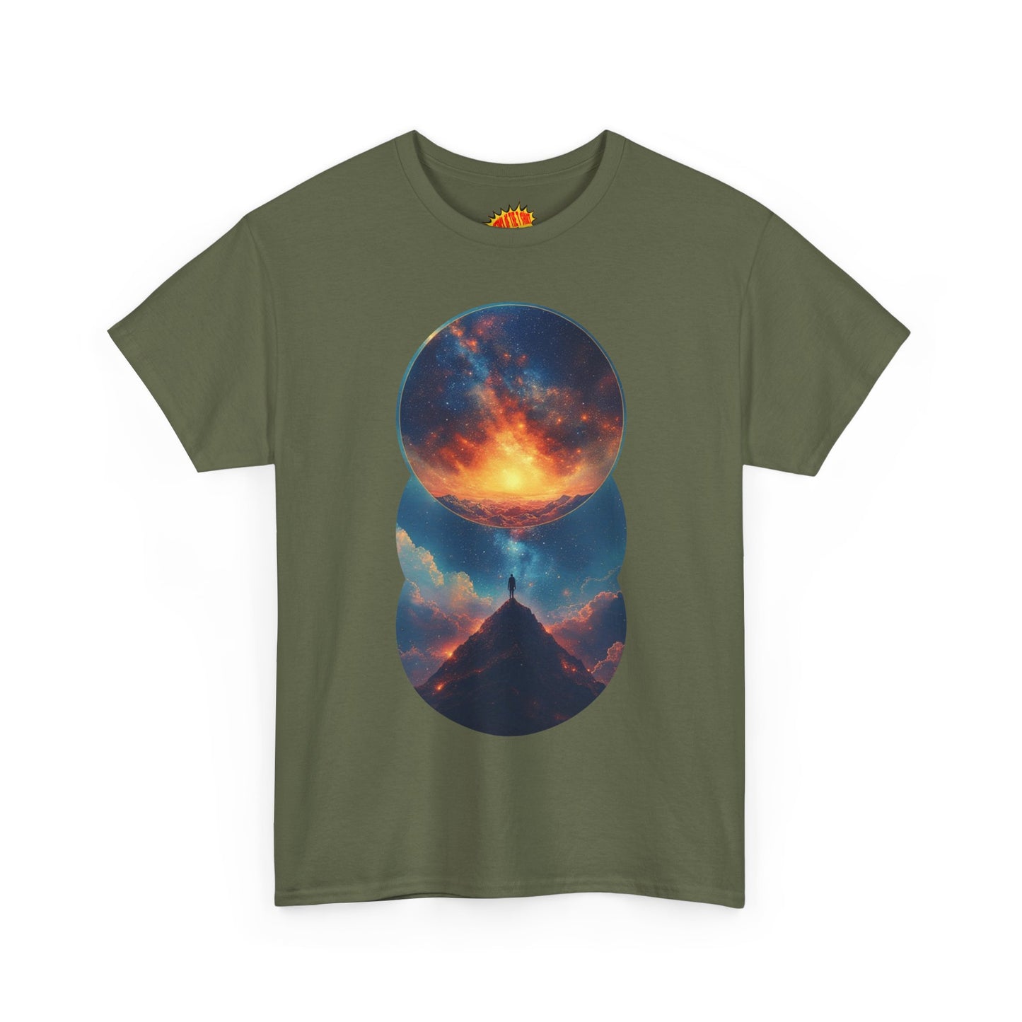 Round Cosmic Galaxy Graphic Art Tee Shirt *Multiple Colors*