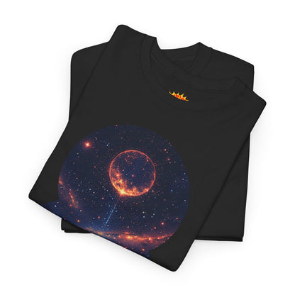 Cosmic Meditation w/Planet Space Graphic Art Tee Shirt