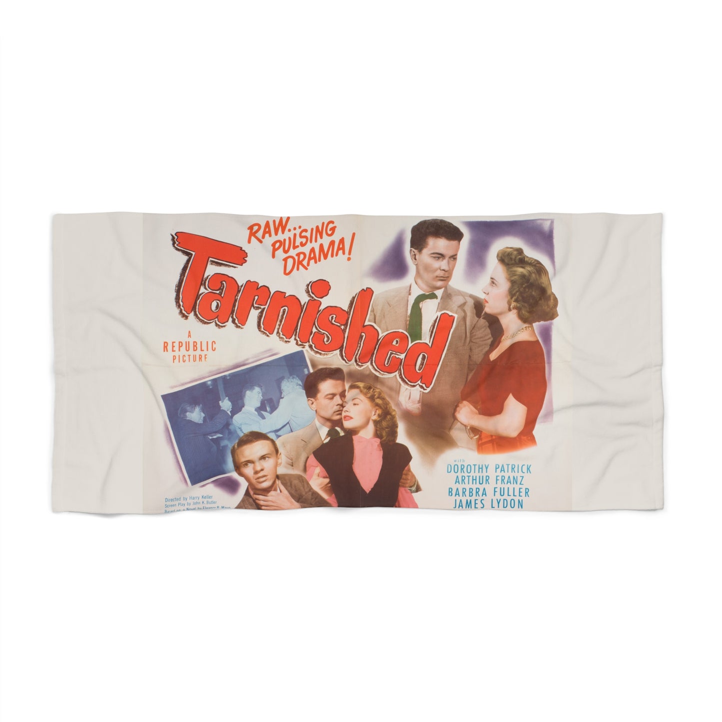 Tarnished Vintage Movie Poster Beach Towel | Vintage Movie Artwork Printed Towel