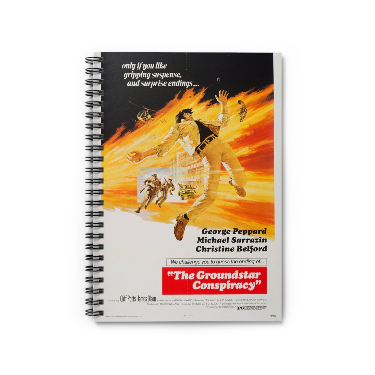 The Groundstar Conspiracy - Vintage Movie Poster Notebook