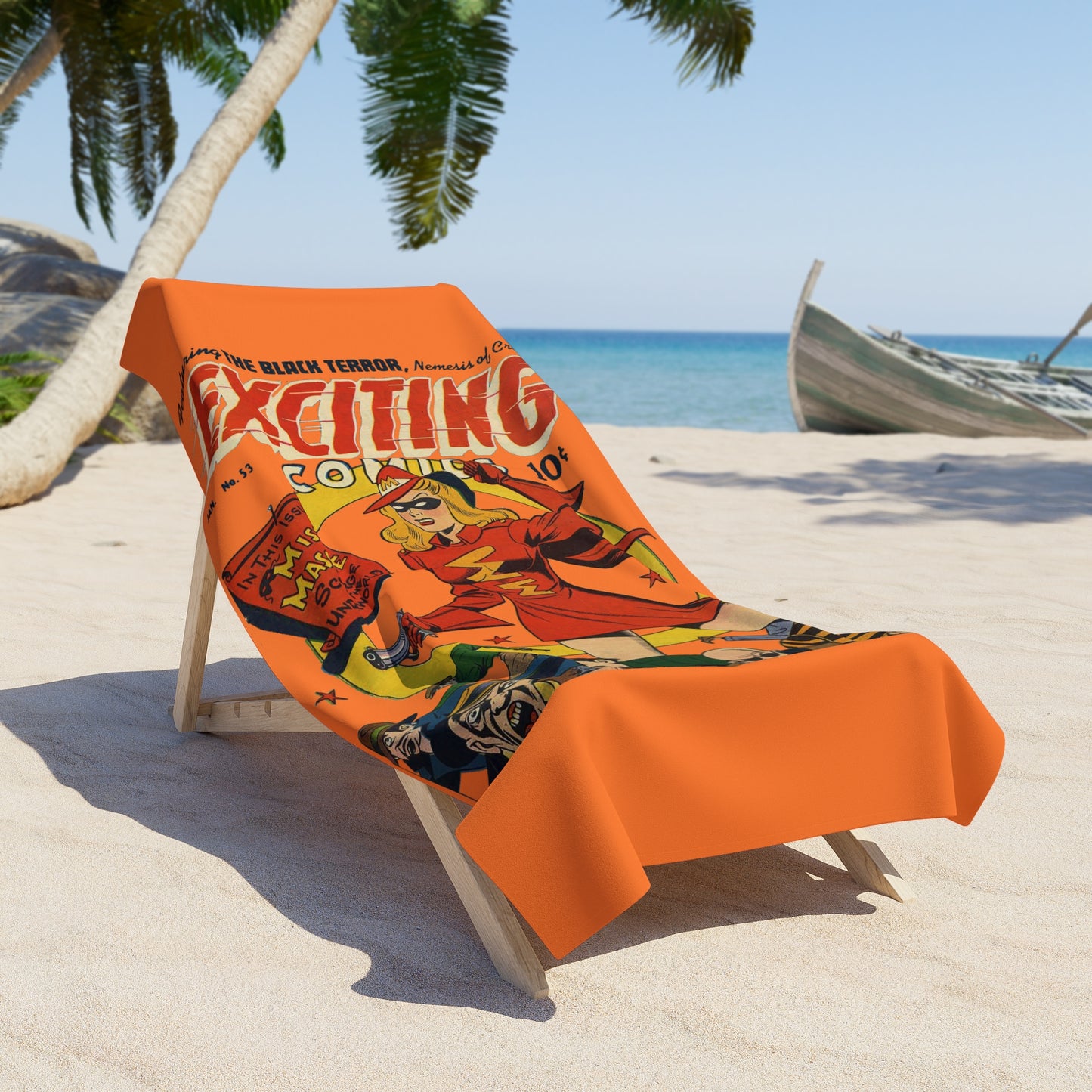 Miss Masque Beach Towel Orange