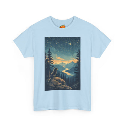 Mountain Wolf Starry Night T-Shirt