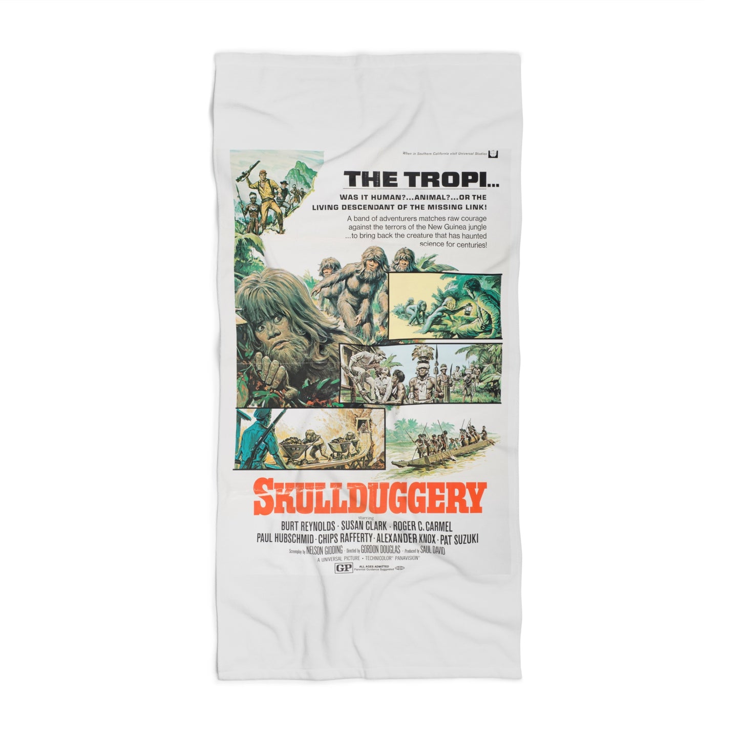 Skullduggery Vintage Movie Poster Beach Towel | Retro Pop Art 2 Sizes