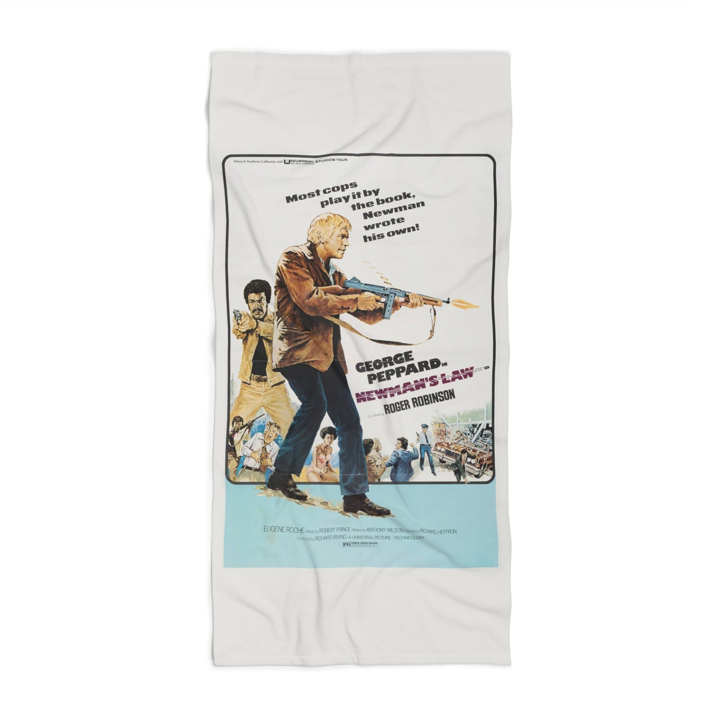 Newman's Law 1974 Vintage Movie Poster Retro Print Beach Towel 2 Sizes
