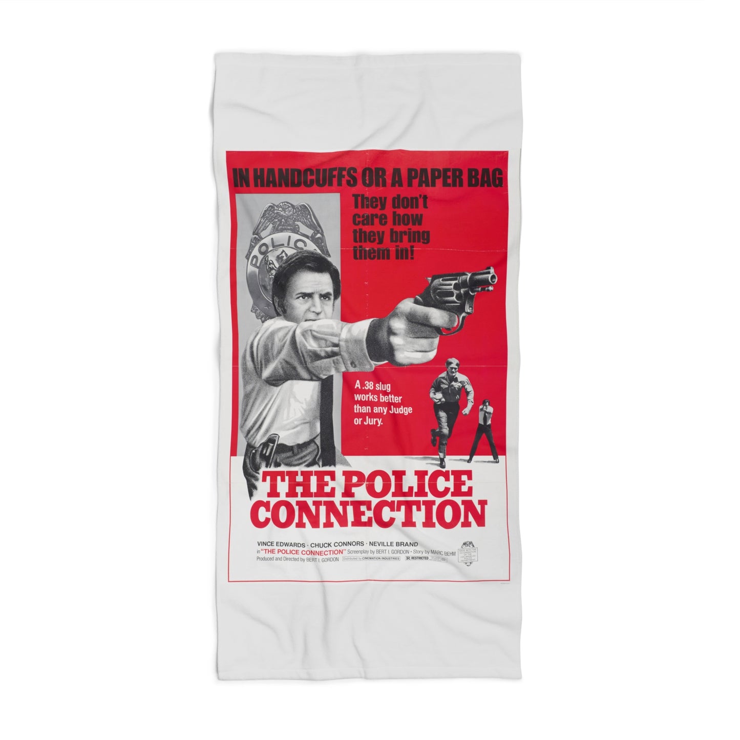 The Police Connection Retro Movie Poster Vintage Style Beach Towel 2 Sizes