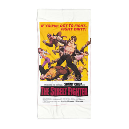Street Fighter Vintage Movie Poster Beach Towel | Retro Kung-Fu Pop Art