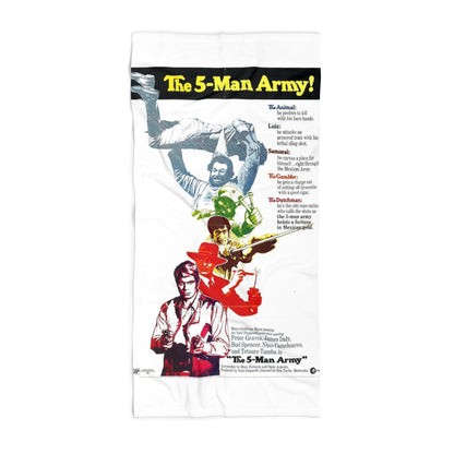 The 5-Man Army Vintage 1960's Movie Poster Beach Towel | Retro Pop Art Towel