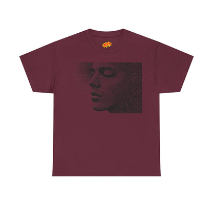 Face Line Drawing Portrait Graphic Art Tee Shirt