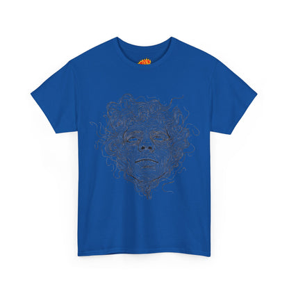 Human Face Line Drawing Graphic Art Tee Shirt