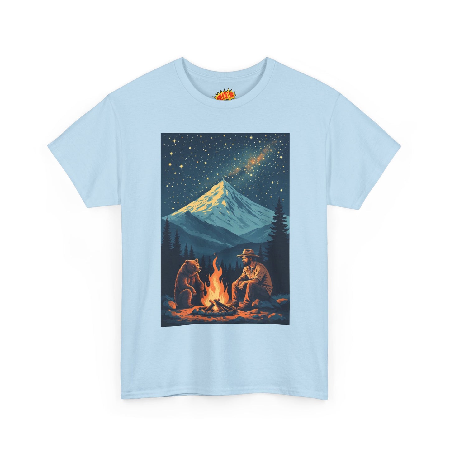 Mountain Man w/Bear Campfire T-Shirt *Multiple Colors*