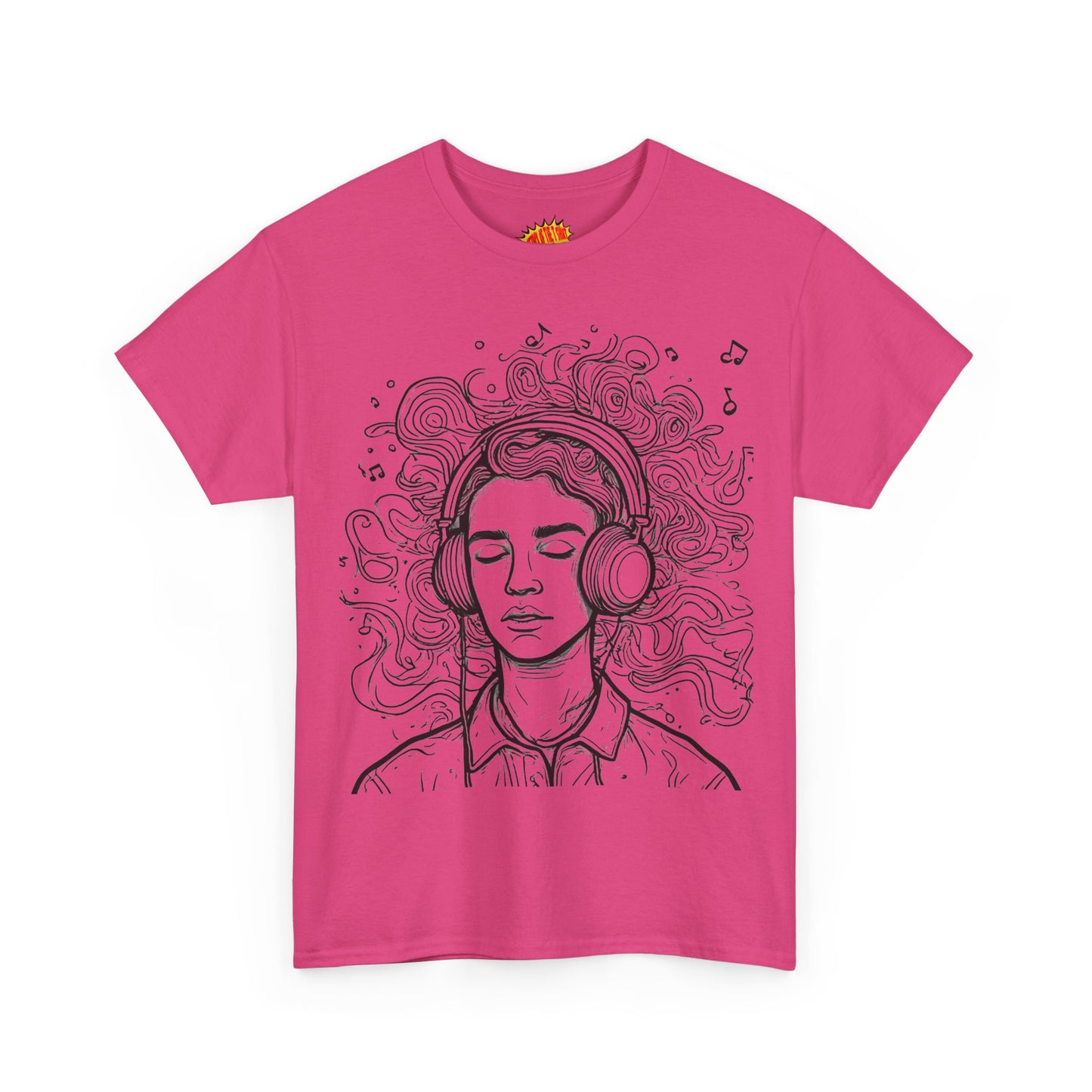 Line Drawing Portrait Graphic Music Art Tee Shirt *Multiple Colors*