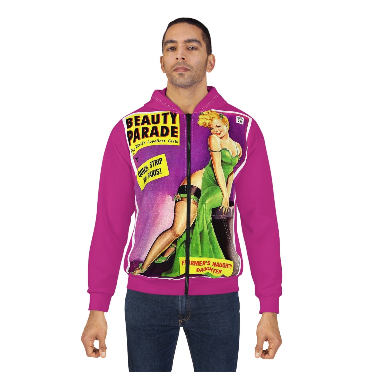 Beauty Parade Zip Hoodie Pink