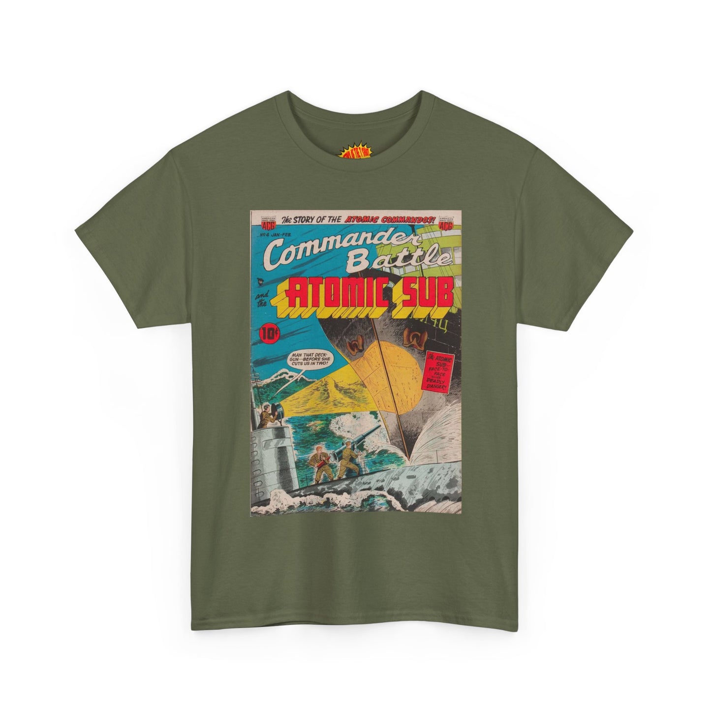 Commander Battle Atomic Sub No. 4 Comic Tee Shirt *Multiple Colors*