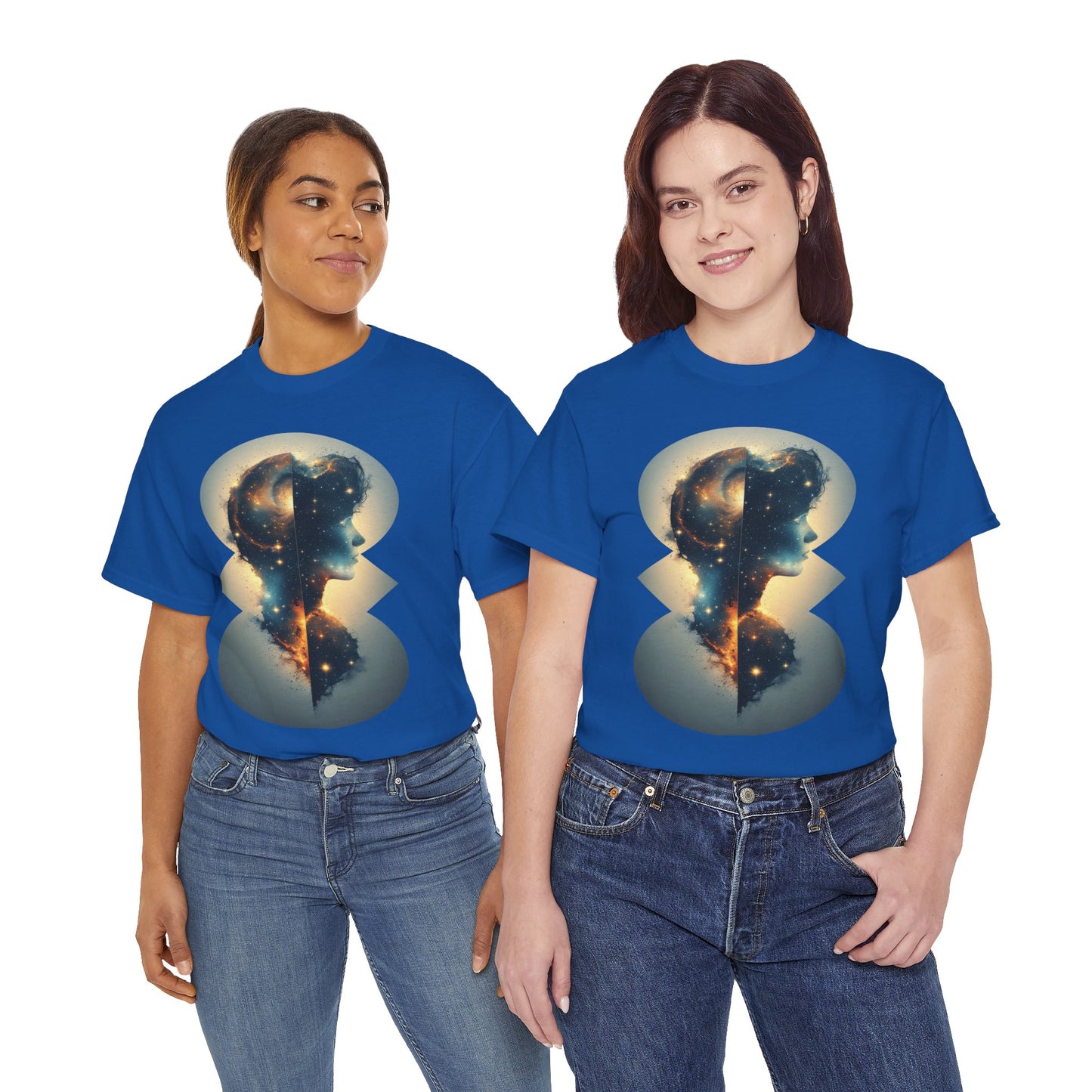 Cosmic Silhouette Galaxy Graphic Art Tee Shirt *Multiple Colors*