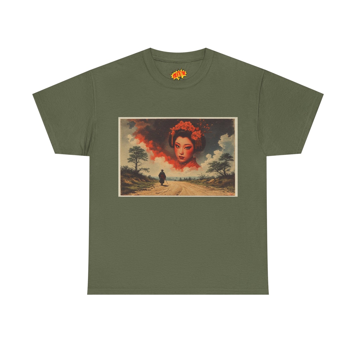 Samurai w/Cloud Geisha Woman T-Shirt *Multiple Colors*