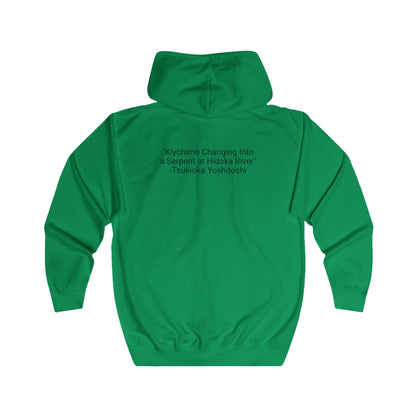 Kiyohime - 36 Ghosts Deluxe Full Zip Hoodie, Tsukioka Yoshitoshi. Many Colors and Sizes