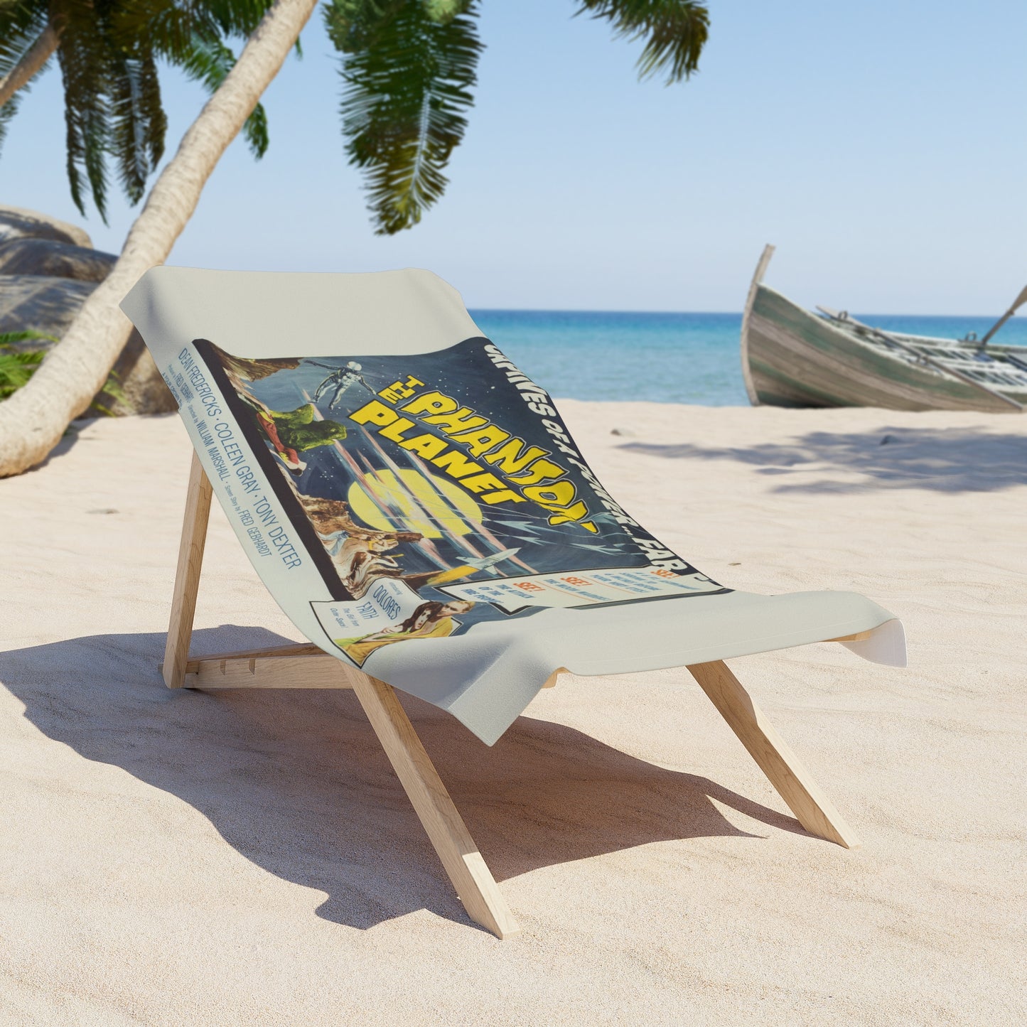 The Phantom Planet Movie Poster Art Beach Towel | Retro Sci-fi Movie Print