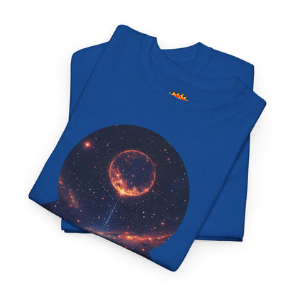 Cosmic Meditation w/Planet Space Graphic Art Tee Shirt