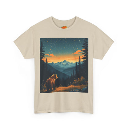 Mountain Bear Sunrise Scene T-Shirt