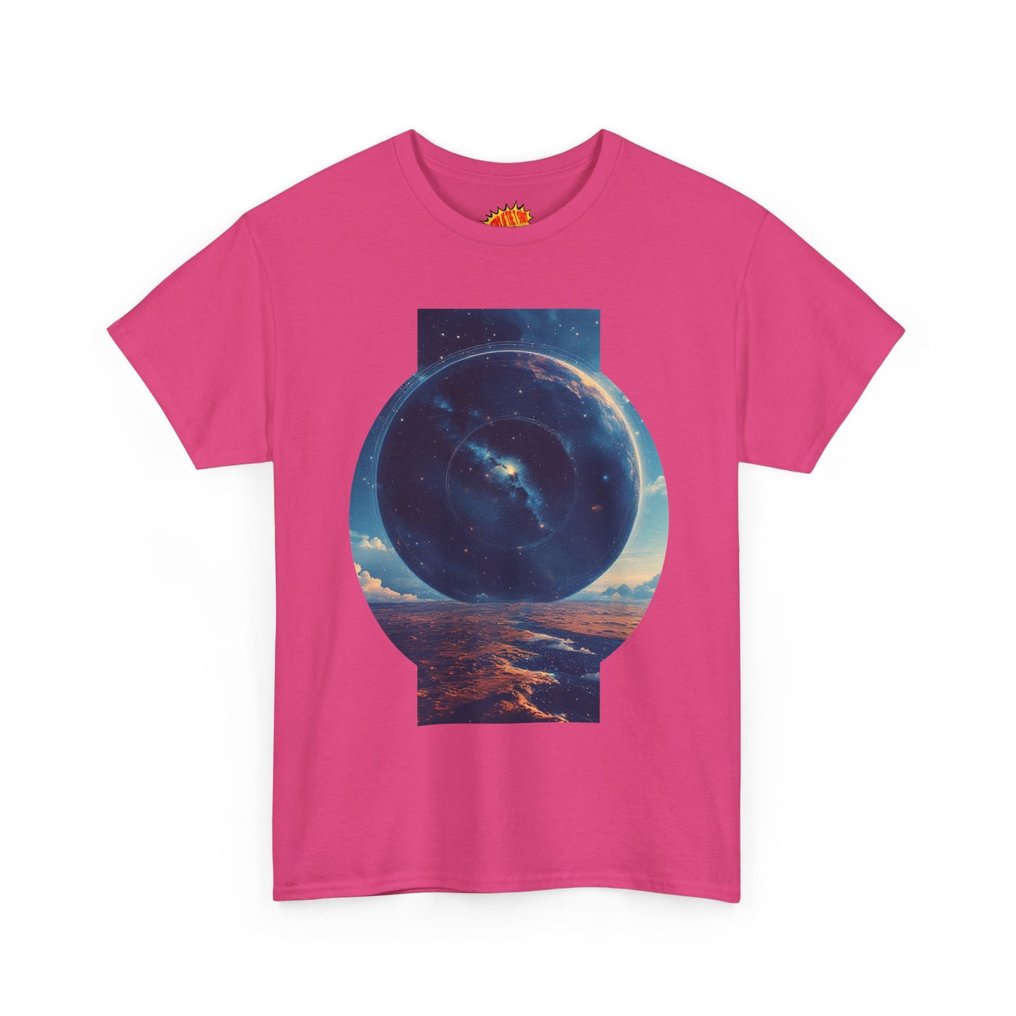 Round Galaxy Space Graphic Art Tee Shirt *Multiple Colors*