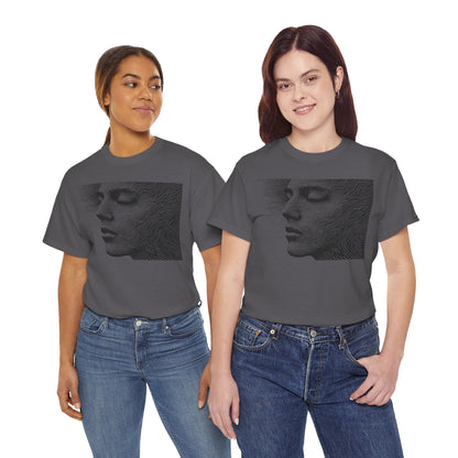 Face Line Drawing Portrait Graphic Art Tee Shirt