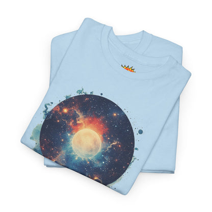 Abstract Galaxy Nebula Art w/Face Graphic Tee Shirt