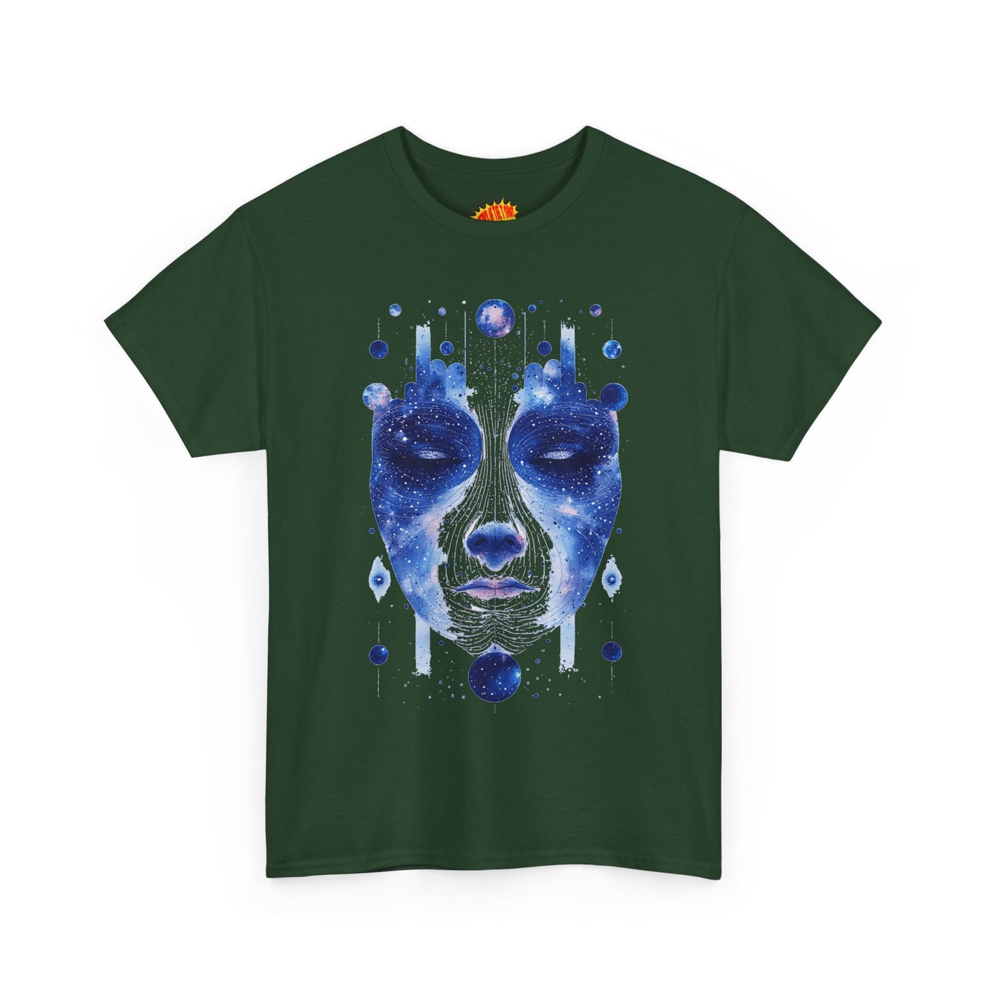 Cosmic Face Galaxy Graphic Space Art Tee Shirt *Multiple Colors*