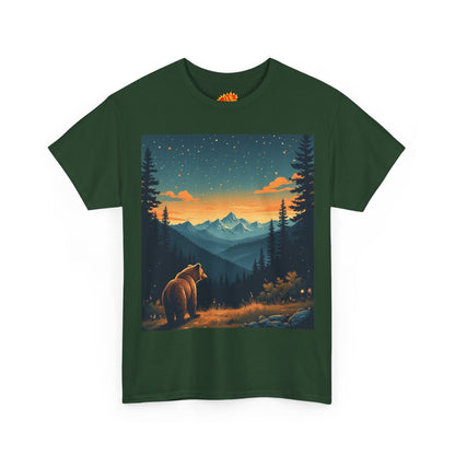 Mountain Bear Sunrise Scene T-Shirt