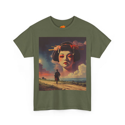 Travelling Samurai w/Sky Geisha Woman T-Shirt