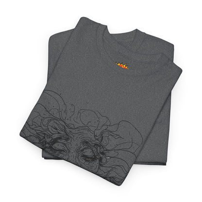 Abstract Face Line Drawing Graphic Art Tee Shirt