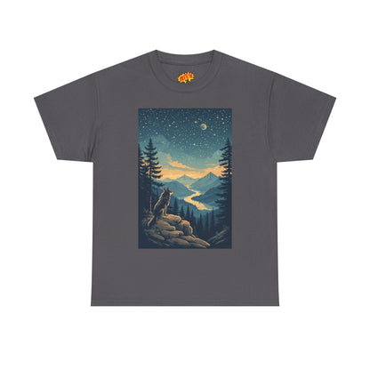 Mountain Wolf Starry Night T-Shirt