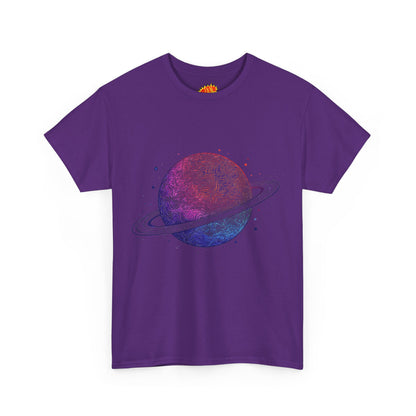 Space Art Ringed Planet Graphic Tee Shirt