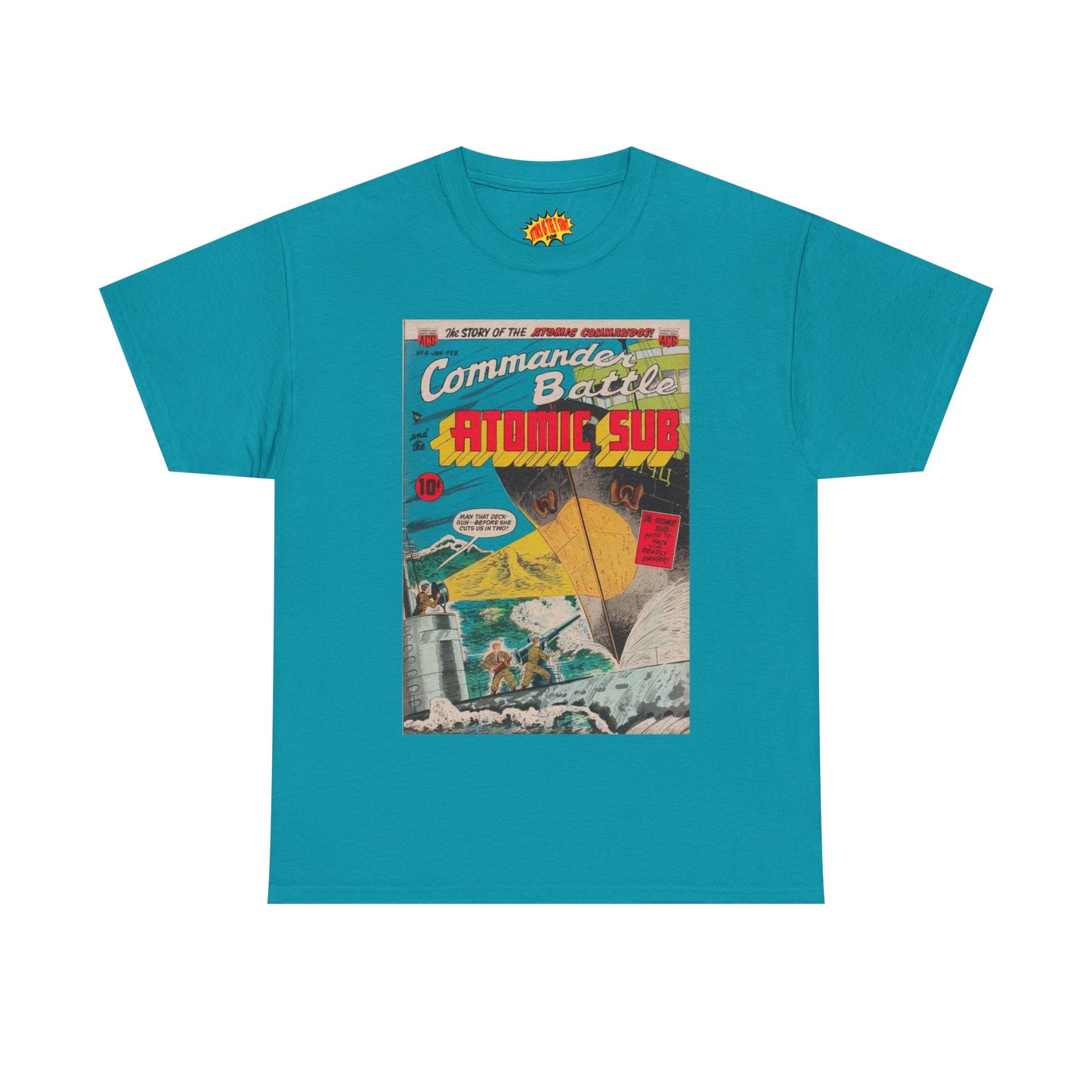 Commander Battle Atomic Sub No. 4 Comic Tee Shirt *Multiple Colors*