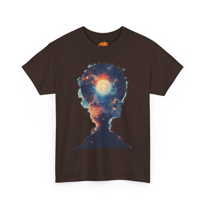 Abstract Galaxy Nebula Art w/Face Graphic Tee Shirt