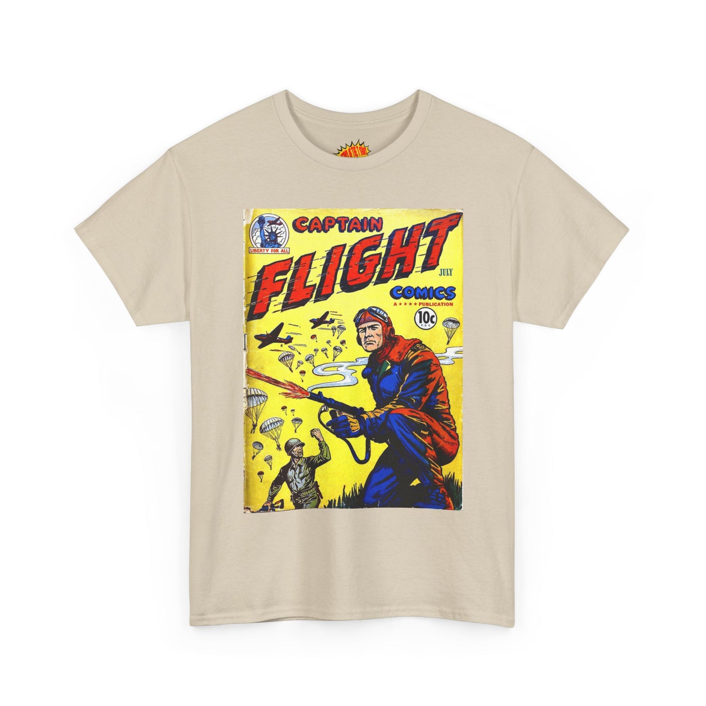 Captain Flight July Comic Tee Shirt *Multiple Colors*