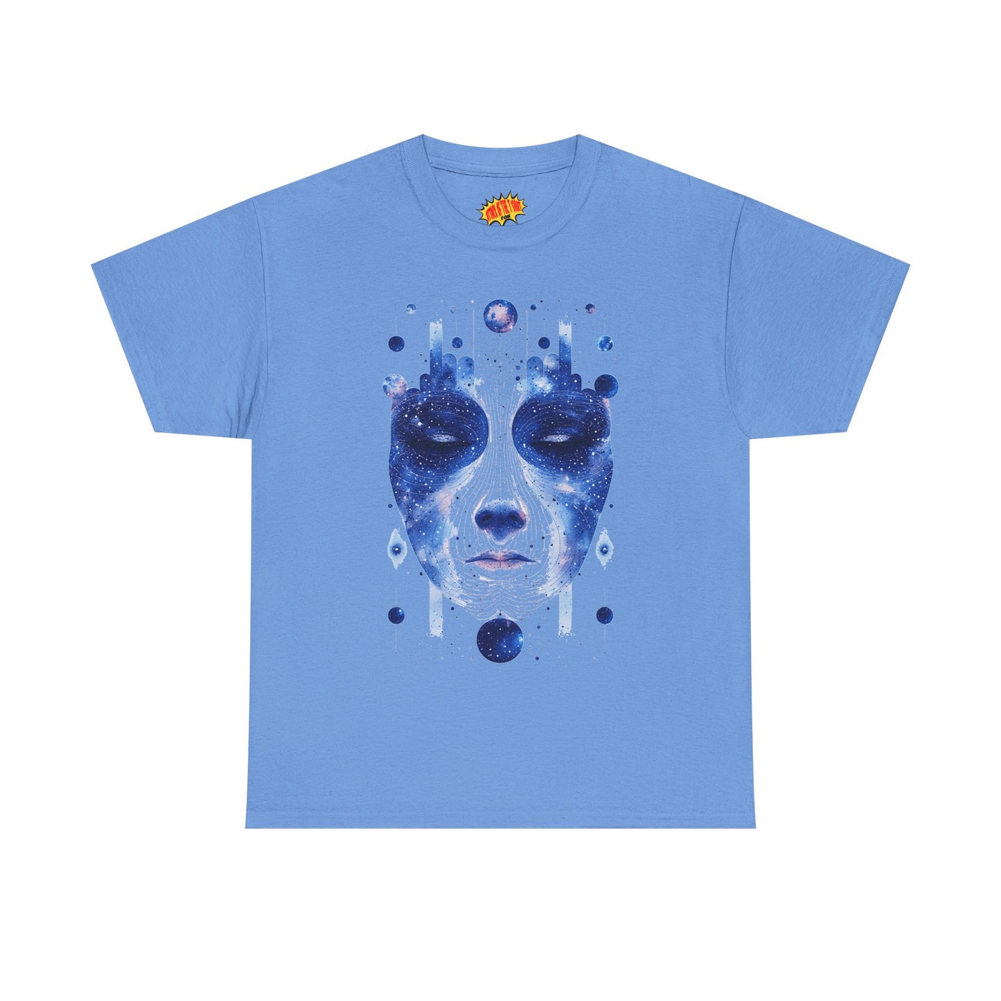 Cosmic Face Galaxy Graphic Space Art Tee Shirt *Multiple Colors*