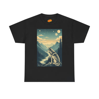Mountain Wolf Scene T-Shirt