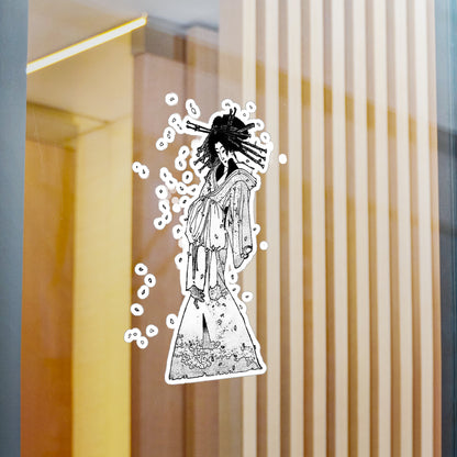 Spirit of the Komachi Cherry Tree Japanese Art Durable Vinyl Decal Sticker