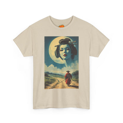 Travelling Samurai w/Moon Geisha Woman T-Shirt