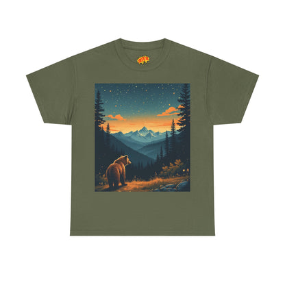 Mountain Bear Sunrise Scene T-Shirt