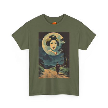 Night Traveller w/Full Moon Geisha Woman T-Shirt