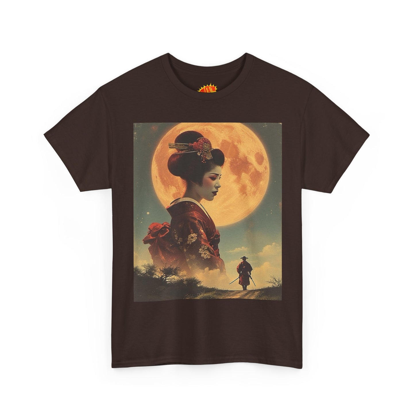Geisha & Samurai w/Blood Moon T-Shirt *Multiple Colors*