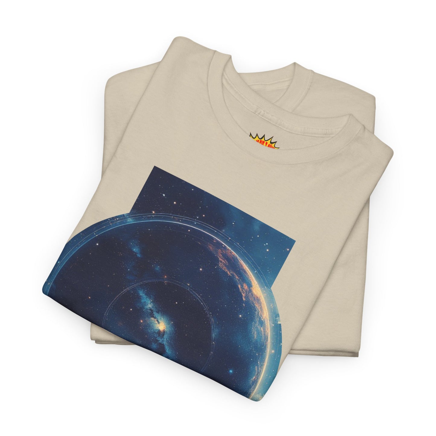 Round Galaxy Space Graphic Art Tee Shirt *Multiple Colors*