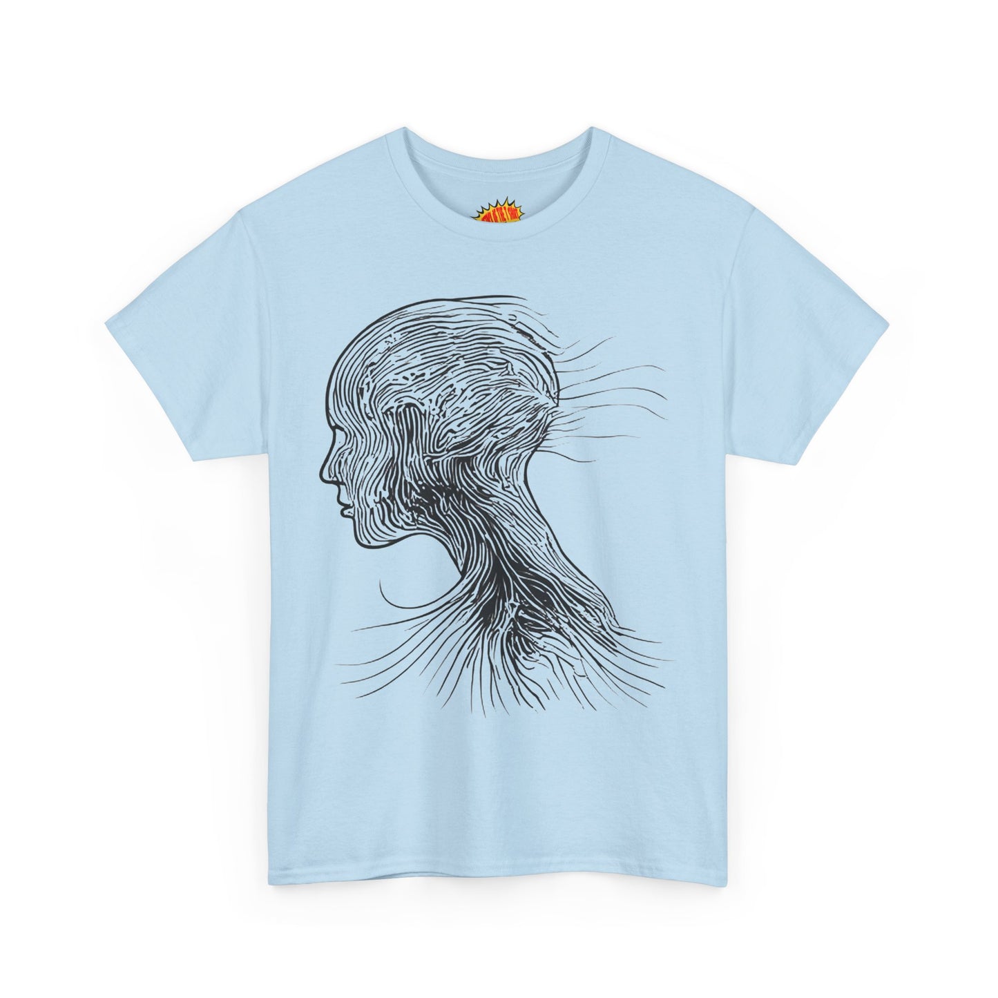 Face Silhouette Line Drawing Graphic Art Tee Shirt *Multiple Colors*