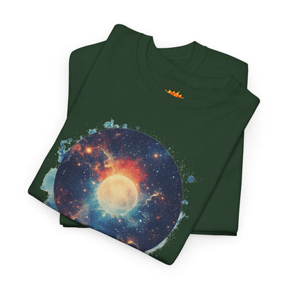 Abstract Galaxy Nebula Art w/Face Graphic Tee Shirt